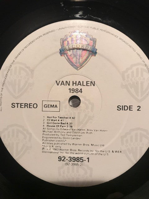 Van Halen : 1984 (LP, Album, Car)