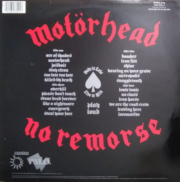 Motörhead : No Remorse (2xLP, Album, Comp)