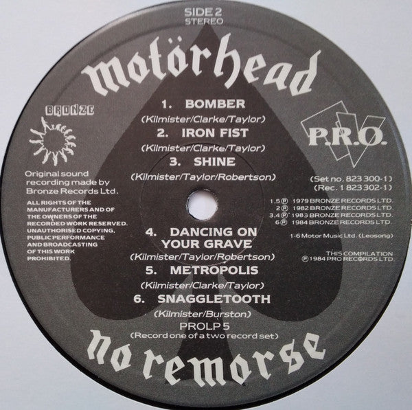 Motörhead : No Remorse (2xLP, Album, Comp)