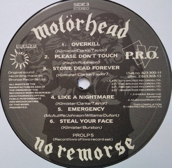 Motörhead : No Remorse (2xLP, Album, Comp)