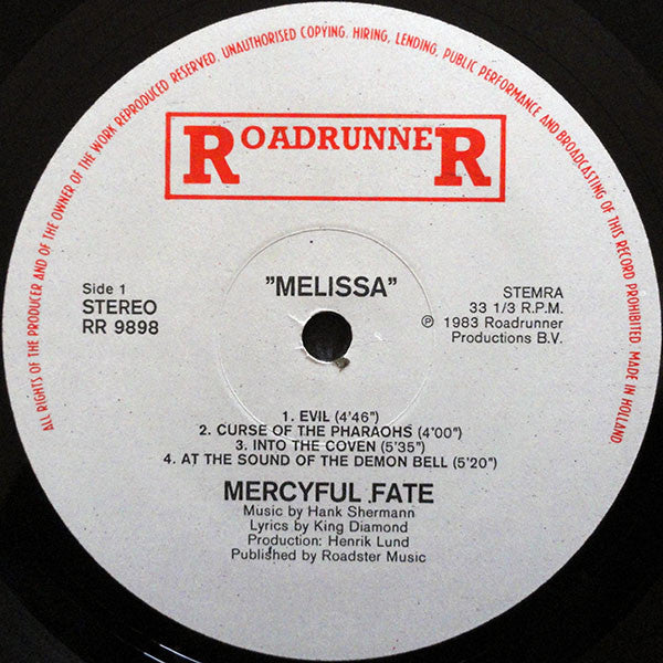 Mercyful Fate : Melissa (LP, Album)