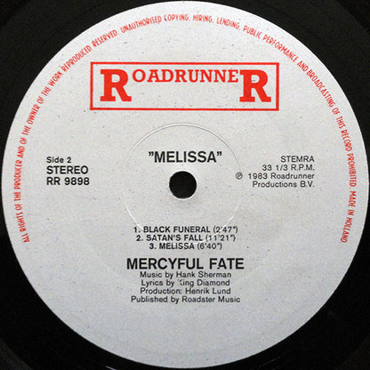 Mercyful Fate : Melissa (LP, Album)
