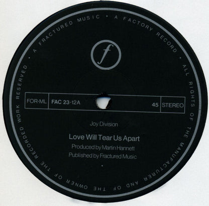 Joy Division : Love Will Tear Us Apart (12", Single, RP, A3/)