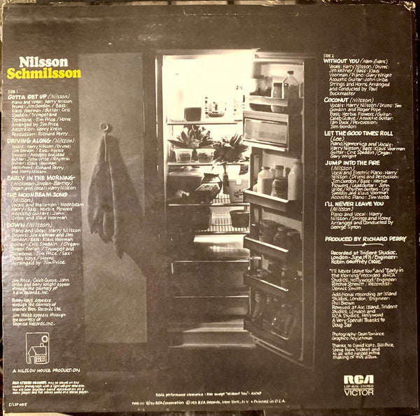 Nilsson* : Nilsson Schmilsson (LP, Album, Roc)