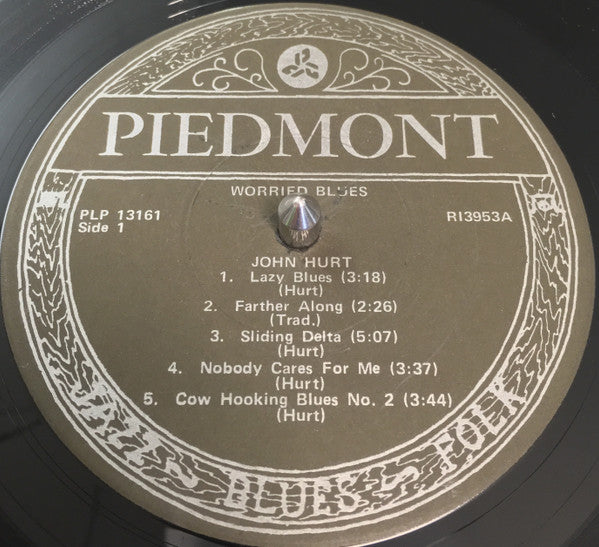 Mississippi John Hurt : Worried Blues (LP, Album, RP, Bla)