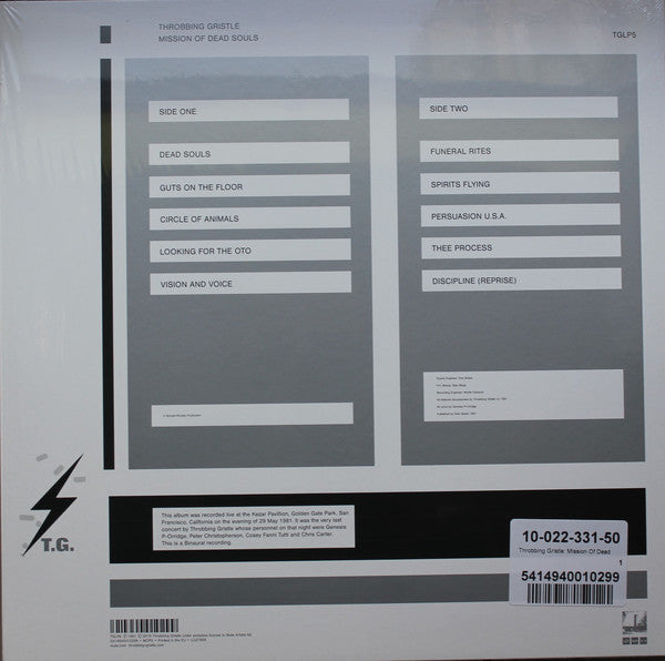 Throbbing Gristle : Mission Of Dead Souls (LP, Album, Ltd, RE, Whi)