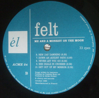 Felt : Me And A Monkey On The Moon (LP, Album)
