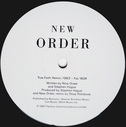 New Order : True Faith Remix (12", Single)