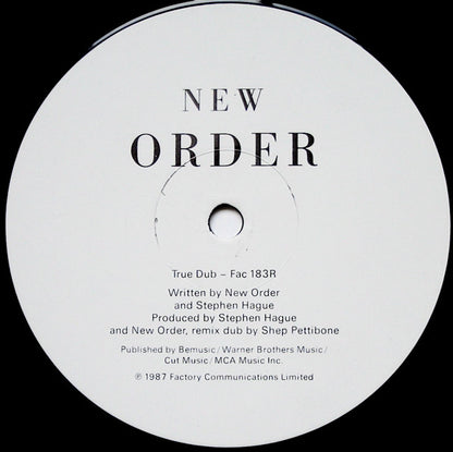 New Order : True Faith Remix (12", Single)