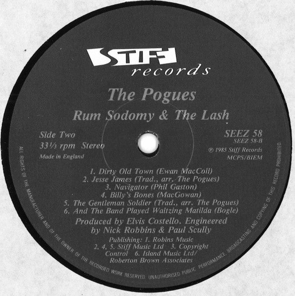 The Pogues : Rum Sodomy & The Lash (LP, Album)