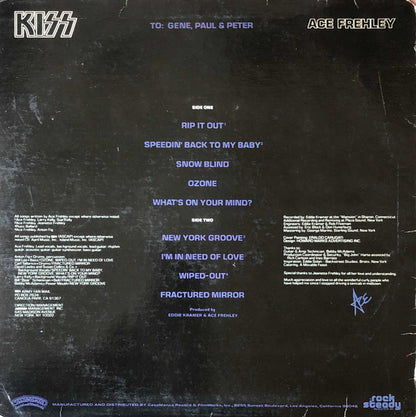 Kiss, Ace Frehley : Ace Frehley (LP, Album, San)