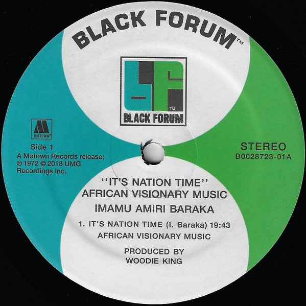 Imamu Amiri Baraka* : "It's Nation Time" African Visionary Music (LP, Album, RE, RM, Gat)