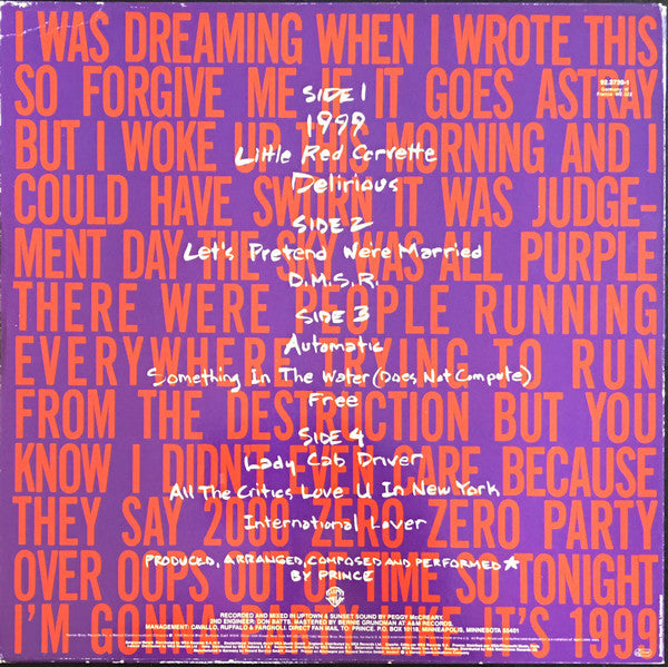 Prince : 1999 (2xLP, Album)