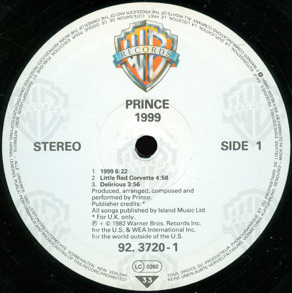 Prince : 1999 (2xLP, Album)
