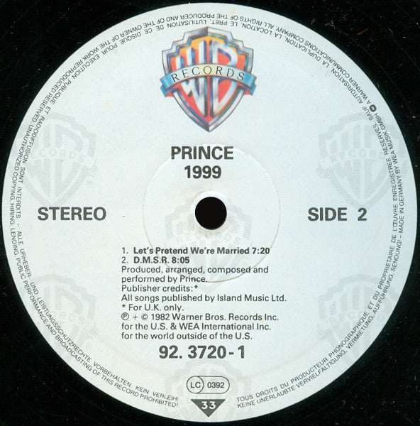 Prince : 1999 (2xLP, Album)