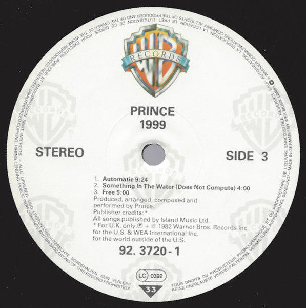 Prince : 1999 (2xLP, Album)