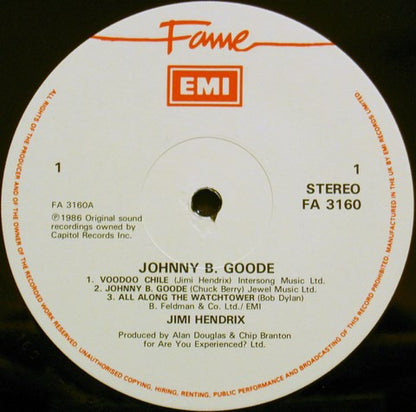 Jimi Hendrix : Johnny B. Goode - Original Video Soundtrack (LP, Album)