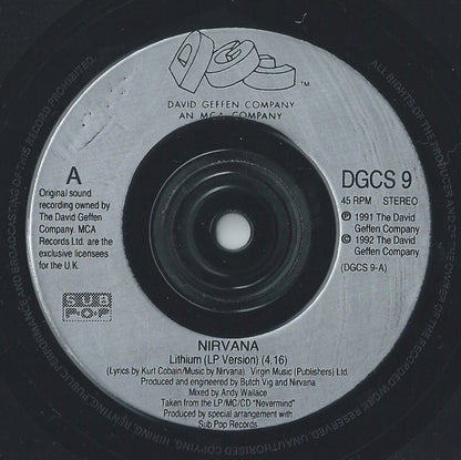 Nirvana : Lithium (7", Single)