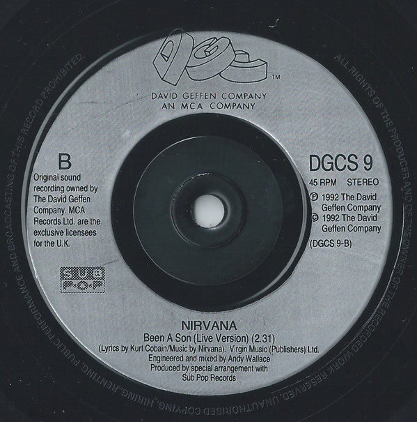 Nirvana : Lithium (7", Single)