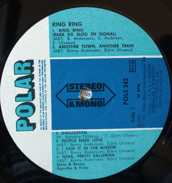 Björn Benny & Agnetha Frida* : Ring Ring (LP, Album, RE)