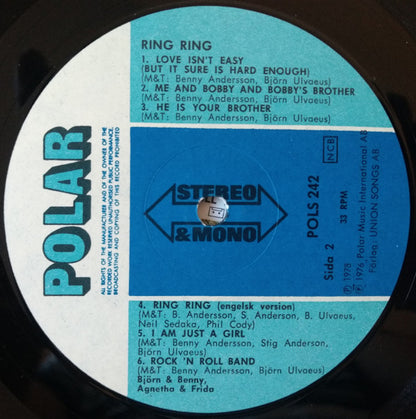 Björn Benny & Agnetha Frida* : Ring Ring (LP, Album, RE)