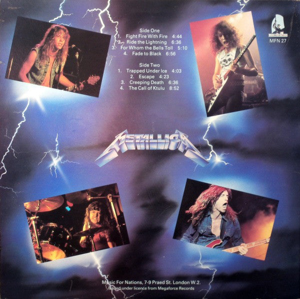 Metallica : Ride The Lightning (LP, Album, RE)