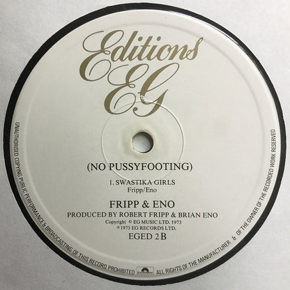 Fripp & Eno : (No Pussyfooting) (LP, Album, RE)