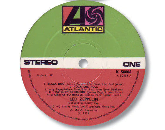 Led Zeppelin : Untitled (LP, Album, M/Print, RP, Gat)