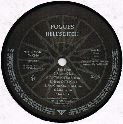 The Pogues : Hell's Ditch (LP, Album)