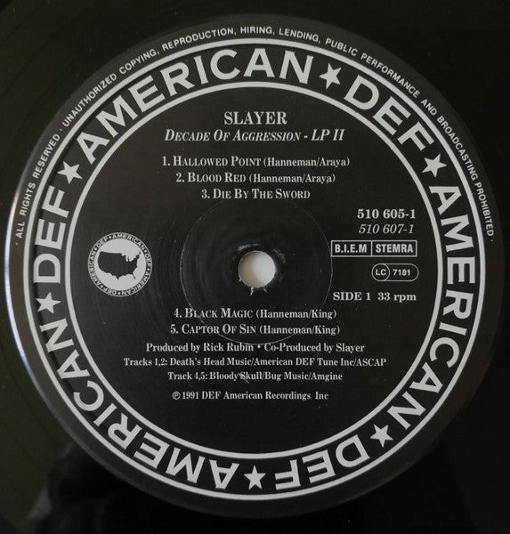 Slayer : Decade Of Aggression Live (2xLP, Album)