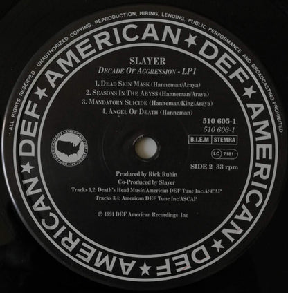 Slayer : Decade Of Aggression Live (2xLP, Album)