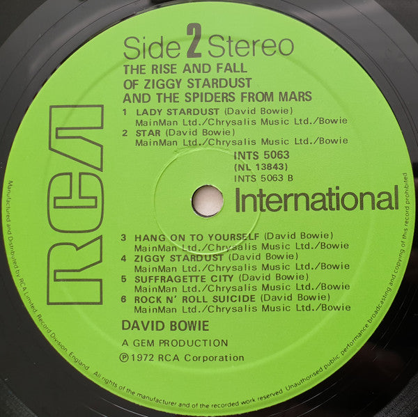 David Bowie : The Rise And Fall Of Ziggy Stardust And The Spiders From Mars (LP, Album, RE)
