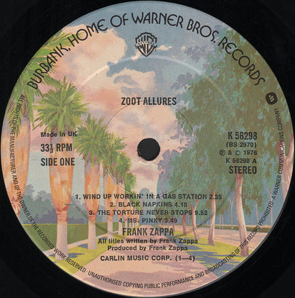 Frank Zappa : Zoot Allures (LP, Album)