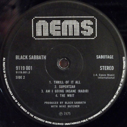 Black Sabbath : Sabotage (LP, Album)