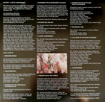 Matmos : Plastic Anniversary (LP, Album, Ltd, Tea)