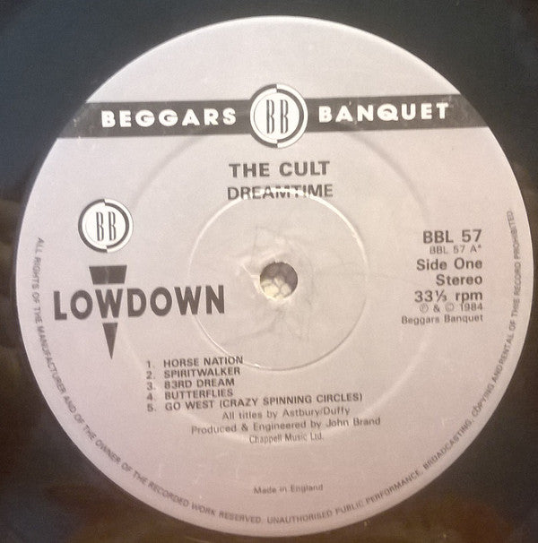 The Cult : Dreamtime (LP, Album, RE)