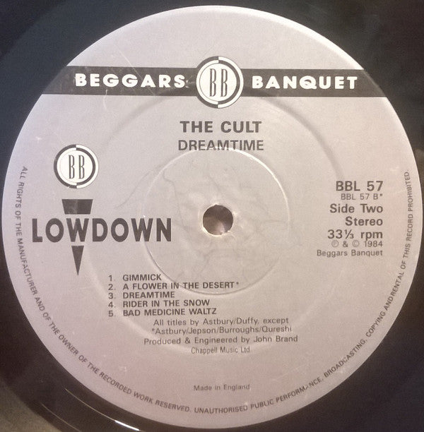 The Cult : Dreamtime (LP, Album, RE)