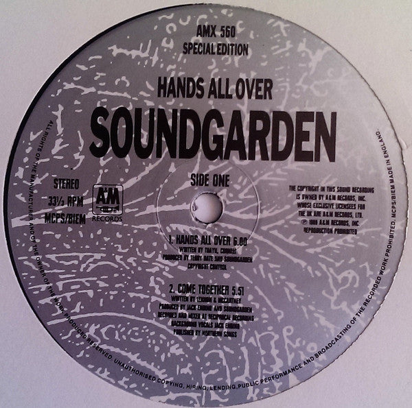Soundgarden : Hands All Over (10", EP, S/Edition)