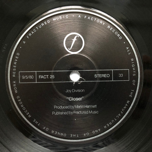 Joy Division : Closer (LP, Album, Str)