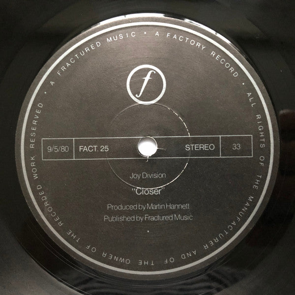 Joy Division : Closer (LP, Album, Str)
