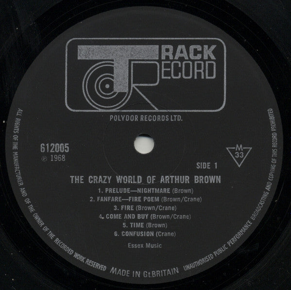 The Crazy World Of Arthur Brown : The Crazy World Of Arthur Brown (LP, Album, Mono)
