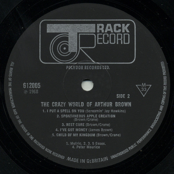 The Crazy World Of Arthur Brown : The Crazy World Of Arthur Brown (LP, Album, Mono)