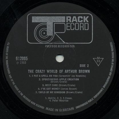 The Crazy World Of Arthur Brown : The Crazy World Of Arthur Brown (LP, Album, Mono)