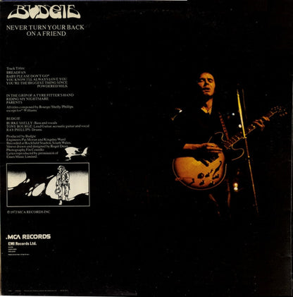 Budgie : Never Turn Your Back On A Friend (LP, Album, RE, Gat)