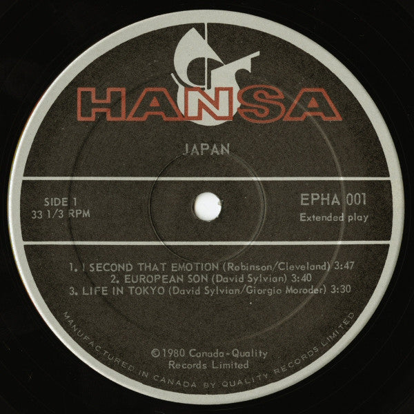 Japan : Special Edition - Five Song - Extended Play (12", EP, S/Edition)