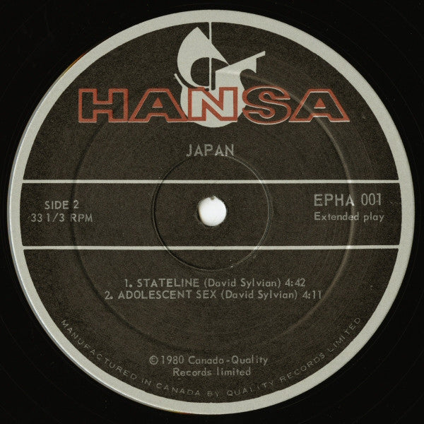 Japan : Special Edition - Five Song - Extended Play (12", EP, S/Edition)