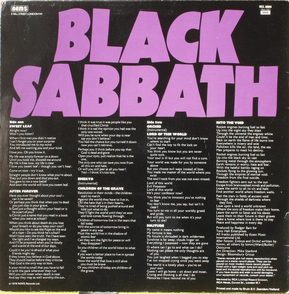Black Sabbath : Master Of Reality (LP, Album, RE, Red)