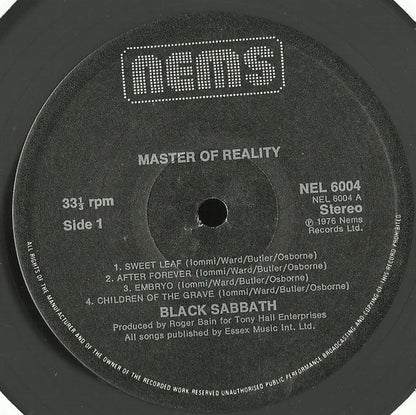 Black Sabbath : Master Of Reality (LP, Album, RE, Red)