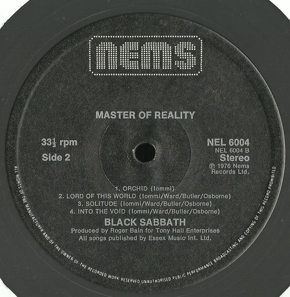 Black Sabbath : Master Of Reality (LP, Album, RE, Red)