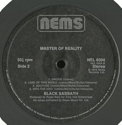 Black Sabbath : Master Of Reality (LP, Album, RE, Red)